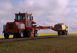 rumble strip machine and milling sweeper